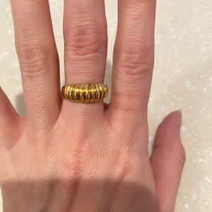 14k Dome Croissant Ring 🥐